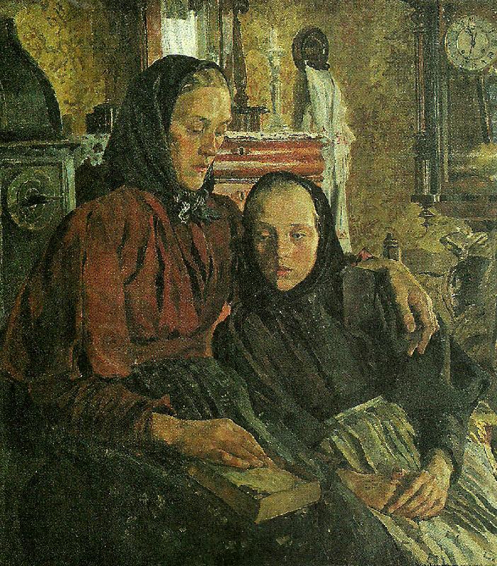 Carl Wilhelmson systrar oil painting picture